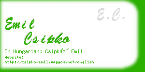 emil csipko business card